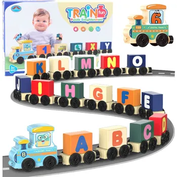 Modelovací hmota LEAN Toys Vzdělávací Vláček Písmena Čísla Barevný 16 ks