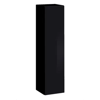 Šatní skříň Skříňka/Vitrina černý lesk 120 x 30 x 30 cm ASM