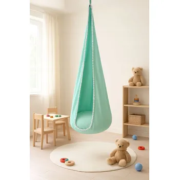 Dětská houpačka Závěsná dětská houpačka houpací síť kokon My Sweet Baby mátová My Sweet Baby