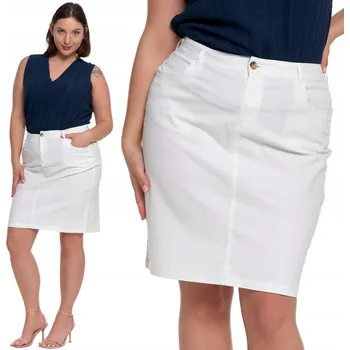 Dámská sukně SUKNĚ dámská Pouzdrová Přiléhavá Sukně s Páskem Hladká MORAJ XXL