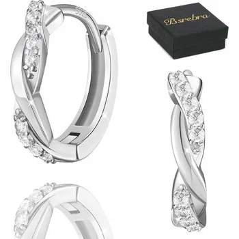 Náušnice Stříbrné Náušnice RYZOST 925 KOLEČKA se zirkony STŘÍBRO KOLEČKA Dámské