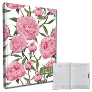 Diář Kalendarz 2026 A5 tygodniowy rozkładówka Peonie