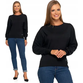 Dámský svetr Dámský svetr Moraj Klasický s volnými rukávy Viskóza Černý vel. XL/XXL