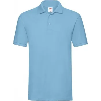 PÁNSKÉ POLOKOŠILE FRUIT OF THE LOOM PREMIUM POLO SVĚTLE MODRÁ 3XL