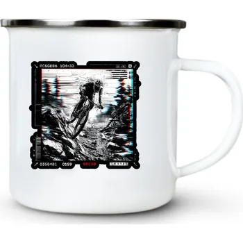 Pánské oblečení Adrenalinový glitch, cyklista - Plechový hrnek VELKÝ 400ml (500 ml po okraj) - 400 ml