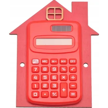 Pouzdro na mobilní telefon ČERVENÁ KALKULAČKA ČERVENÝ DOMEČEK NA SENZORICKOU MANIPULAČNÍ TABULI