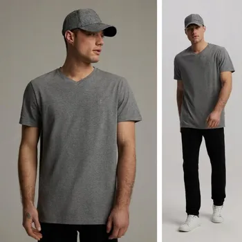 Pánské tričko Pánské Pánské tričko Diverse s výstřihem do V, velikost XL