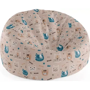 Sedací pytel Sablio Sedací vak Cocoon Barevné kočičky - 75 x 45 x 35 cm