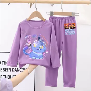 KPop Demon Hunters (Lovkyně démonů) KPop Demon Hunters dívčí pyžamo s potiskem Motiv: LMNT84K-LMNT87K, Velikost: 110