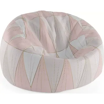 Sedací pytel Sablio Sedací vak Cocoon Růžovošedé jehlany - 75 x 45 x 35 cm