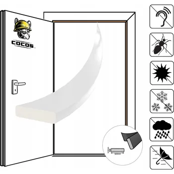 Těsnění do okna a dveří Samolepicí těsnění dveří a oken I 8X2 mm BÍLÉ