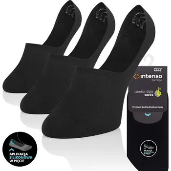 Pánské ponožky Ponožky Intenso bambusové mikroponožky černé 3 páry 41-43 antibakteriální