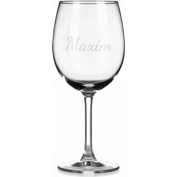 Sklenice Vínová sklenka s gravírovaným jménem – Maxim II