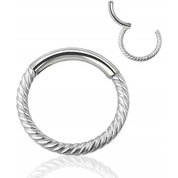 Náušnice Piercingový náušnice BIZU stříbrný kroužek clicker 1,20 mm 10 mm