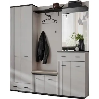 Šatní skříň Šatní skříň do předsíně HUGO III lamely kašmír