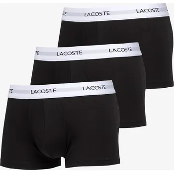 Boxerky Boxerky LACOSTE 3-Pack Trunk Black XXL