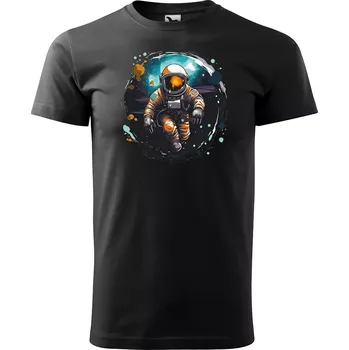 Pánské tričko Sablio Tričko s potiskem Astronaut 1 - černé M