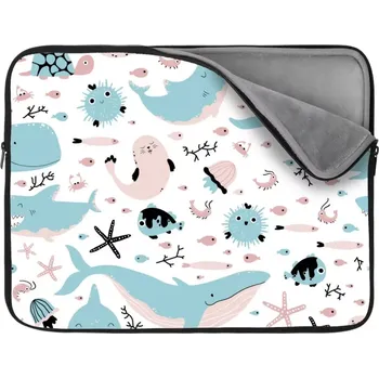 pouzdro na notebook Sablio Obal na notebook Animovaný mořský svět - 17"