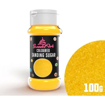 Cukr SweetArt cukrový písek žlutý (100 g) ♡