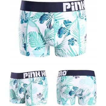 Boxerky Letní pánské boxerky Pink Hero - havajský styl - XL