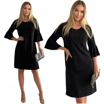 Dámské šaty SandraStyle šaty pro běžné nošení, klasické, délka ke kolenům, velikost 44