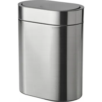 Obraz IKEA BROGRUND Koš s víkem na stisk, nerezová ocel