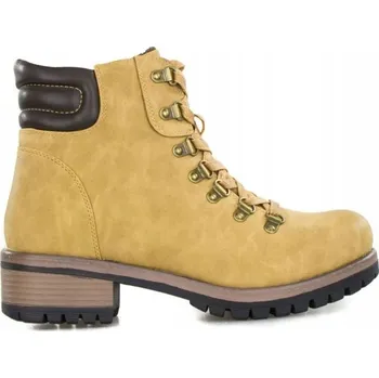 Dámská zimní obuv Dámské žluté kotníkové KOTNÍKOVÉ BOTY SERGIO LEONE 36