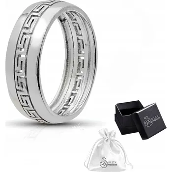 Prsten Stříbrný prsten s řeckým vzorem, velikost 12 +