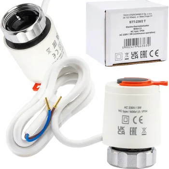 Bezpečnostní kamera Termoelektrický pohon STT-230/2 T M30x1,5 bílý