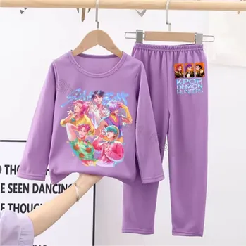 KPop Demon Hunters (Lovkyně démonů) KPop Demon Hunters dívčí pyžamo s potiskem Motiv: LMNT84K-LMNT97K, Velikost: 110