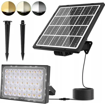 Venkovní osvětlení Solární Lampa Zapichovací CLY Černá Barva Solární Panel 4W 2700K-6500K Dálkové Ovládání