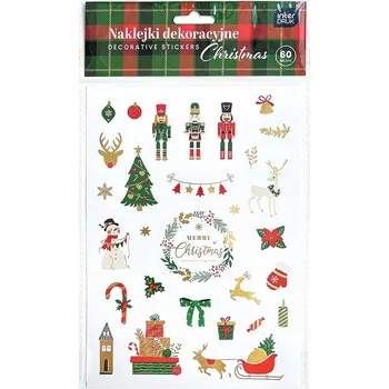 samolepka Dekorativní Samolepky 60 ks VÁNOČNÍ INTERDRUK