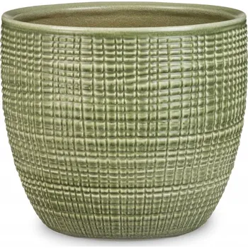 Květináč Keramický květináč 13,7 cm zelený