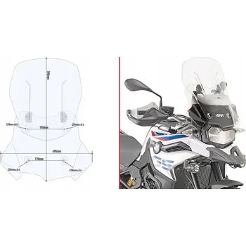 Motodíl Držák plexi štítu Kappa BMW F 750 GS (18-23) / F 800 GS (24)