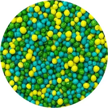 Cukrový máček modro-zeleno-žlutý 1kg - I LOVE CAKES | Skvělé pro Váš domácí dort