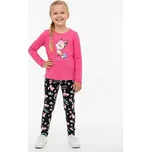 ZATEPLENÉ DÍVČÍ LEGÍNY S LIŠKOU YL1130 Velikost: 122, Barva: Černá