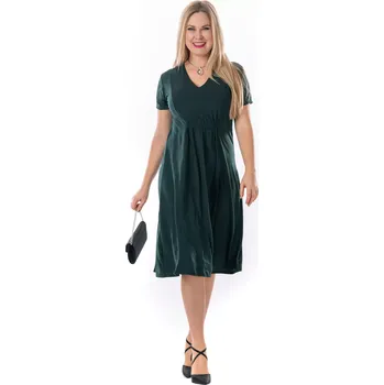 Dámské oblečení Dámské šaty RIKKI 46 Tmavě zelená
