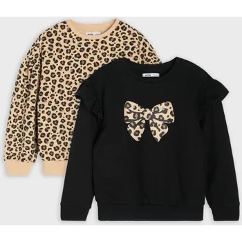 Dívčí mikina Sinsay - Mikina s kulatým výstřihem 2 pack - vícebarevná - 355DN-MLC - 355DN-MLC-128