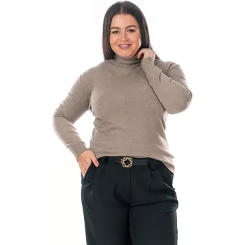 Dámský svetr Dámský svetřík BEATRICE 40/44 Béžovošedá