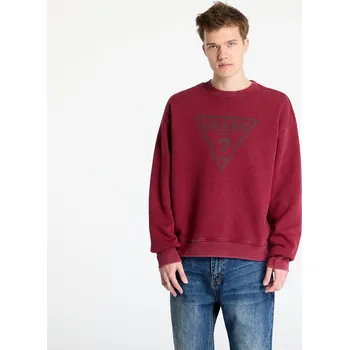 Pánská mikina Mikina GUESS Originals Go Vintage Triangle Crewneck Vino Multi XL