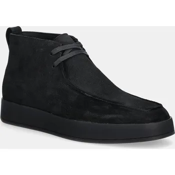 Pánské polobotky Kožené polobotky Calvin Klein HYBRID CUP APRON BOOT NU W pánské, černá barva, HM0HM02057 99X, EUR 45