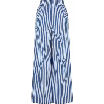 Dámské kalhoty Urban Classics Lehké letní dámské proužkované kalhoty Barva: bílá - modrá, Velikost: XS