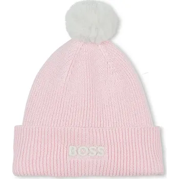Čepice Dětská bavlněná čepice BOSS J52718 růžová 03X, vel. 50/52