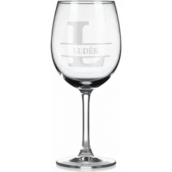 Sklenice Vínová sklenka s gravírovaným jménem – Luděk