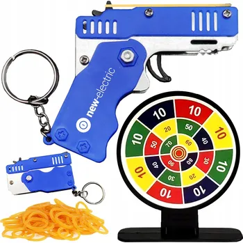 PISTOLE NA GUMIČKY RECEPTURKA PŘÍVĚSEK NA KLÍČE SKLÁDACÍ