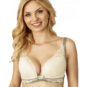 Podprsenka Mirabile C005 podprsenka na kojení vyztužená s krajkou ZELENÁ L