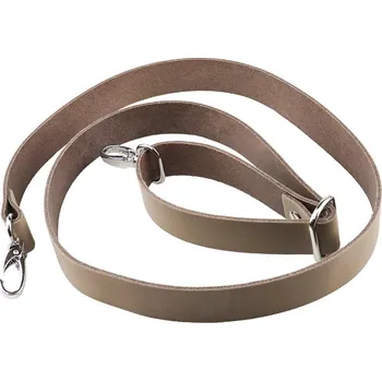 Pro Háčkování Sada kožený popruh posuvný 122 cm š. 2,5 cm bílá káva nikl