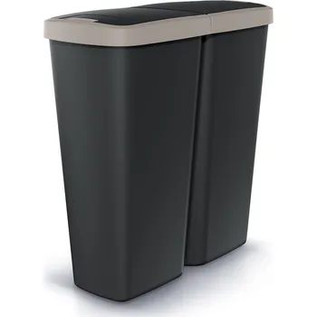 Odpadkový koš Prosperplast Compacta Q Duo 50 l koš se dvěma víky