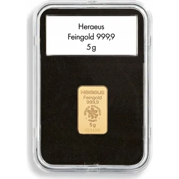 Obal pro sběratelský předmět Kapsle QUICKSLAB Leuchtturm pro zlaté slitky, 5 ks