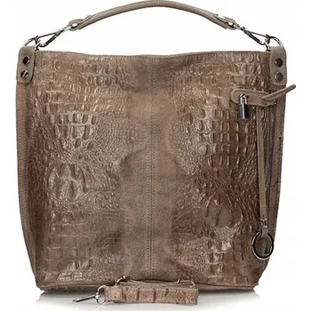 Kabelka Toscanio kabelka z pravé kůže béžová